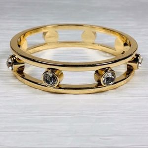 Charming Charlie Gold Rhinestone Bangle Bracelet